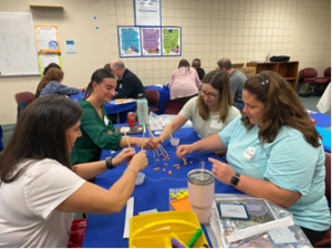 A group of women working on a project